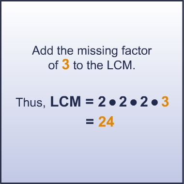 Add the missing factor 3 to the LCM