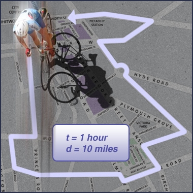 Cyclist and map