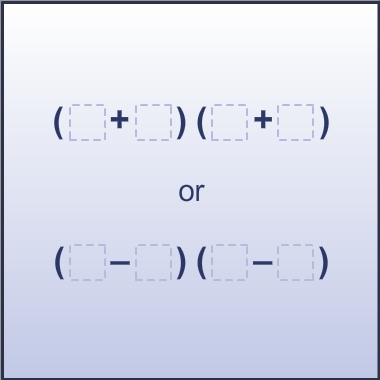 Factoring trinomials