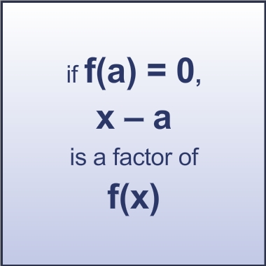 Factor theorem