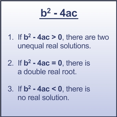 Quadratic formula