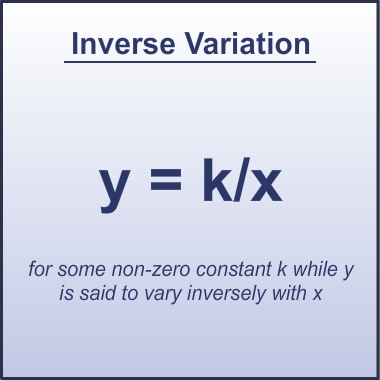 Inverse variation