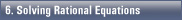 Solving Rational Expressions