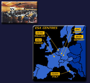 ESA assembly meeting and ESA members map