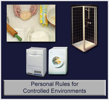 Photo montage titiled Personal Rules for Controlled Environments.