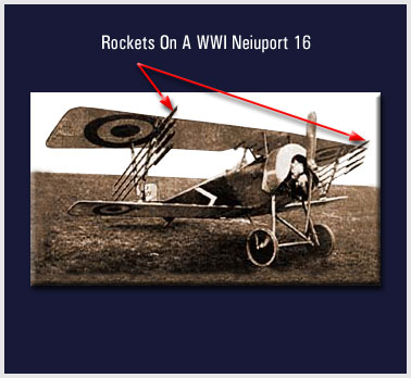 Rockets on a WWI biplane