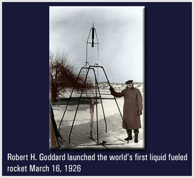Goddard with rocket